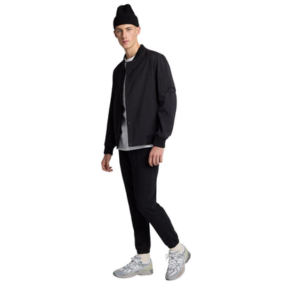 Black - Side - Lyle & Scott Mens Ribbed Waistband Sweatpants