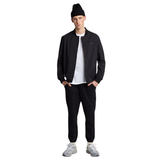 Black - Front - Lyle & Scott Mens Ribbed Waistband Sweatpants
