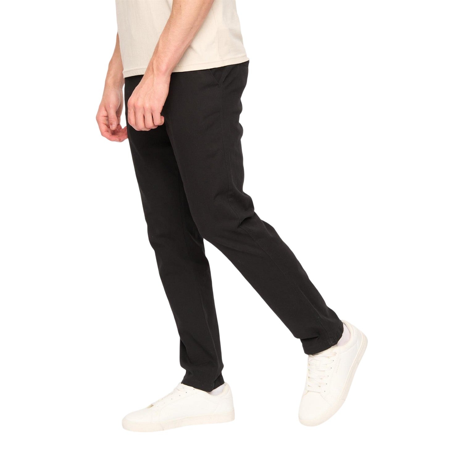 Black - Side - Duck and Cover Mens Everett Chinos