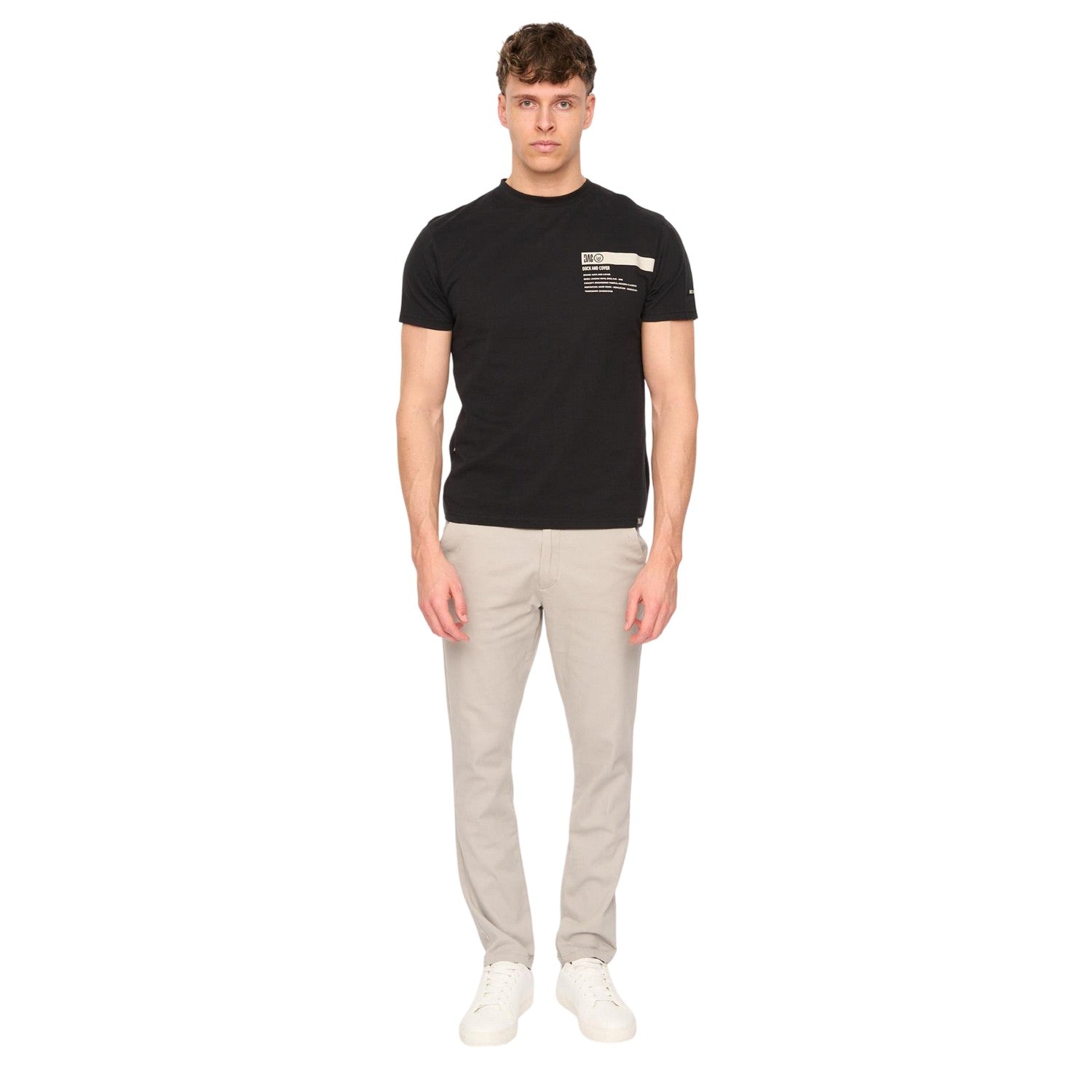 Grey - Side - Duck and Cover Mens Everett Chinos