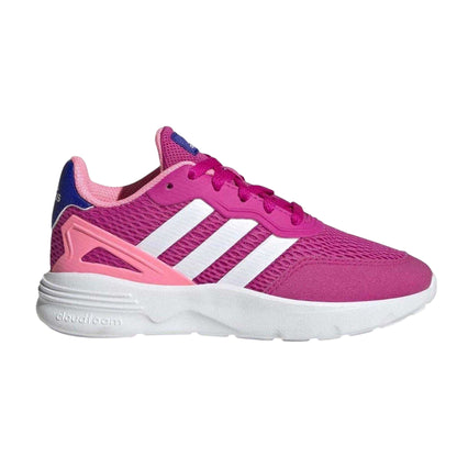 Pink - Front - Adidas Girls Nebzed Lifestyle Running Shoes