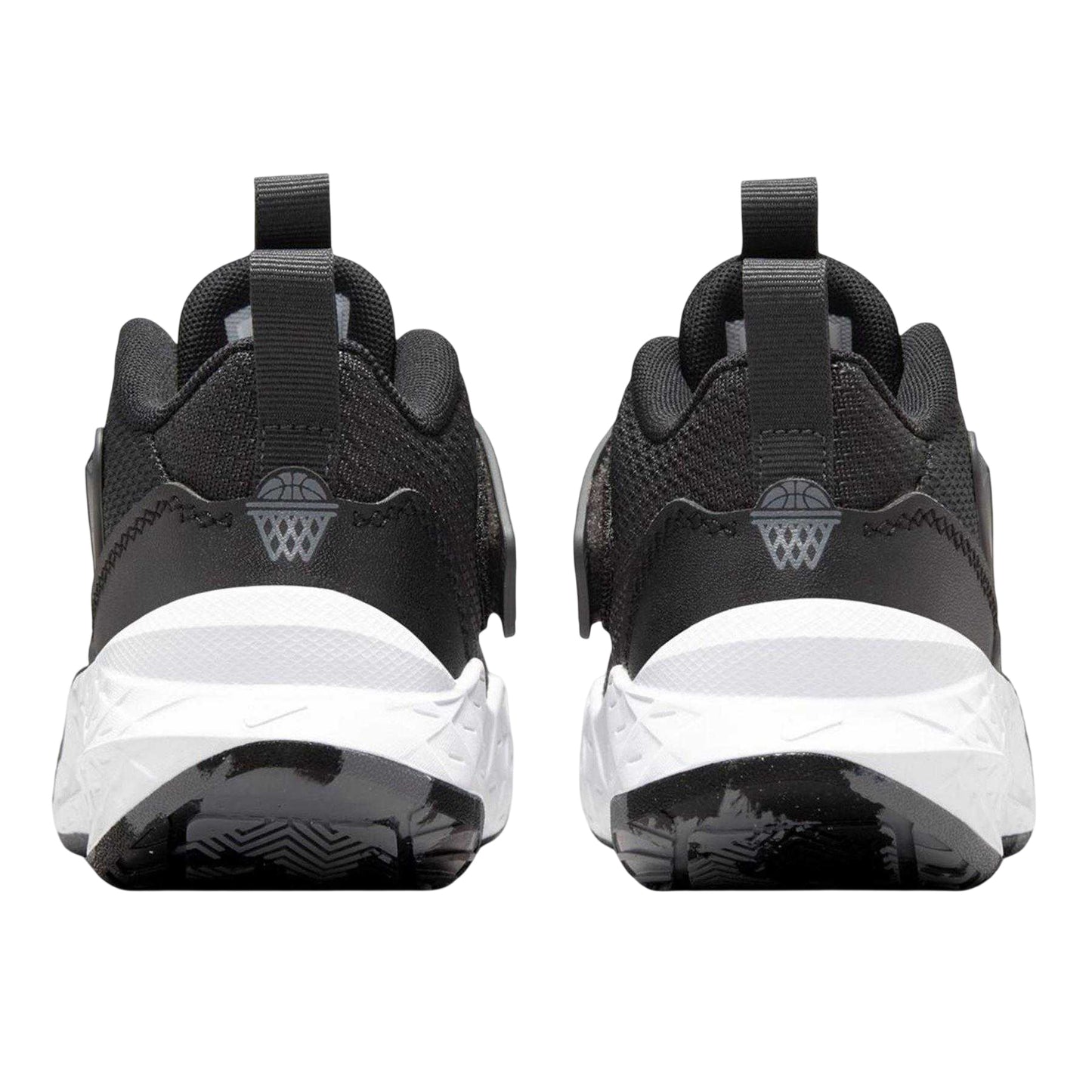 Black-White - Back - Nike Childrens-Kids Team Hustle D Basketball Trainers