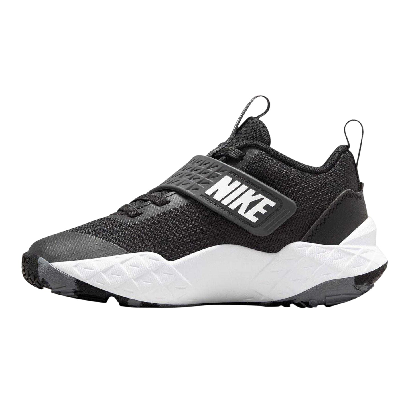 Black-White - Side - Nike Childrens-Kids Team Hustle D Basketball Trainers