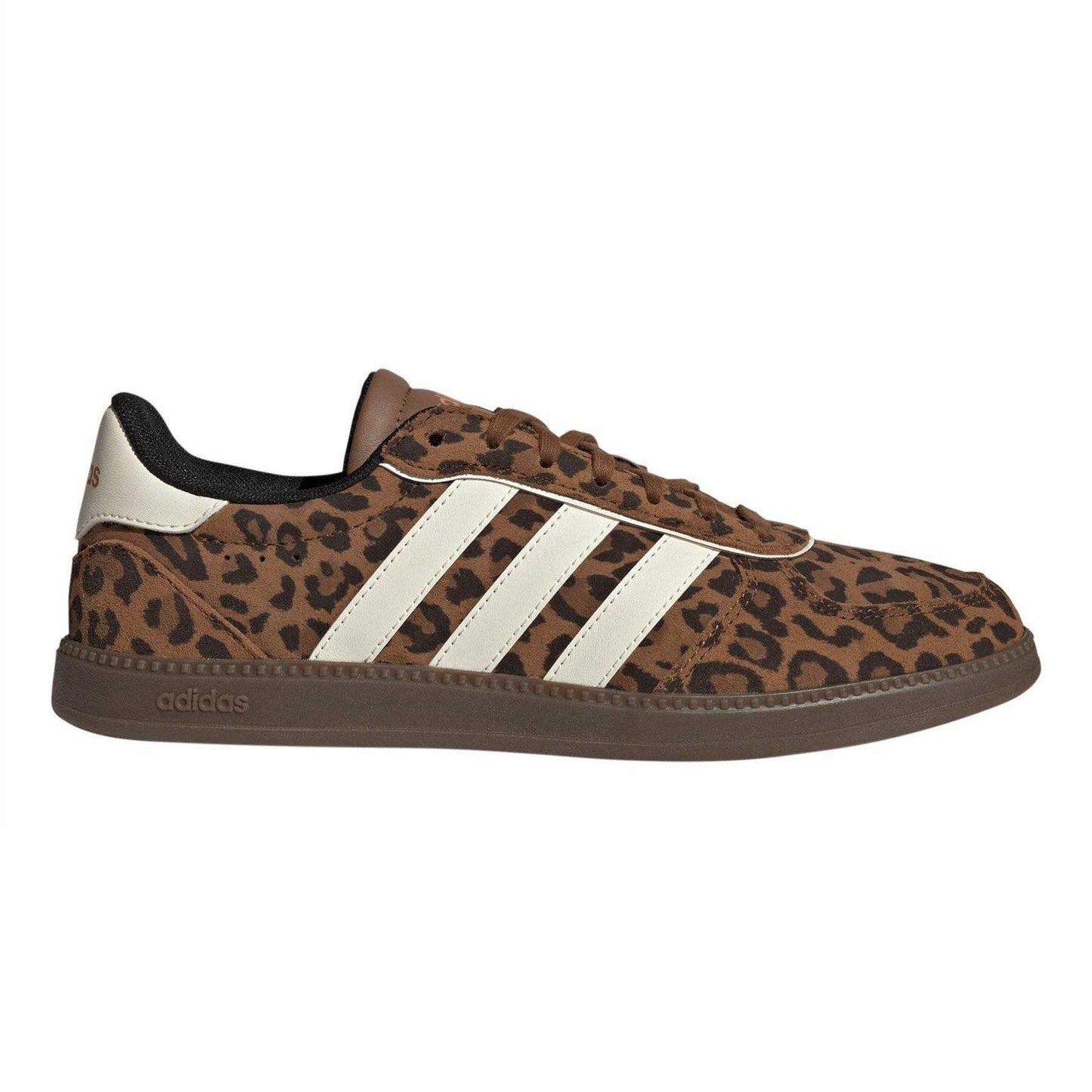 Brown-Black - Lifestyle - Adidas Womens-Ladies Leopard Print Leather Shoes