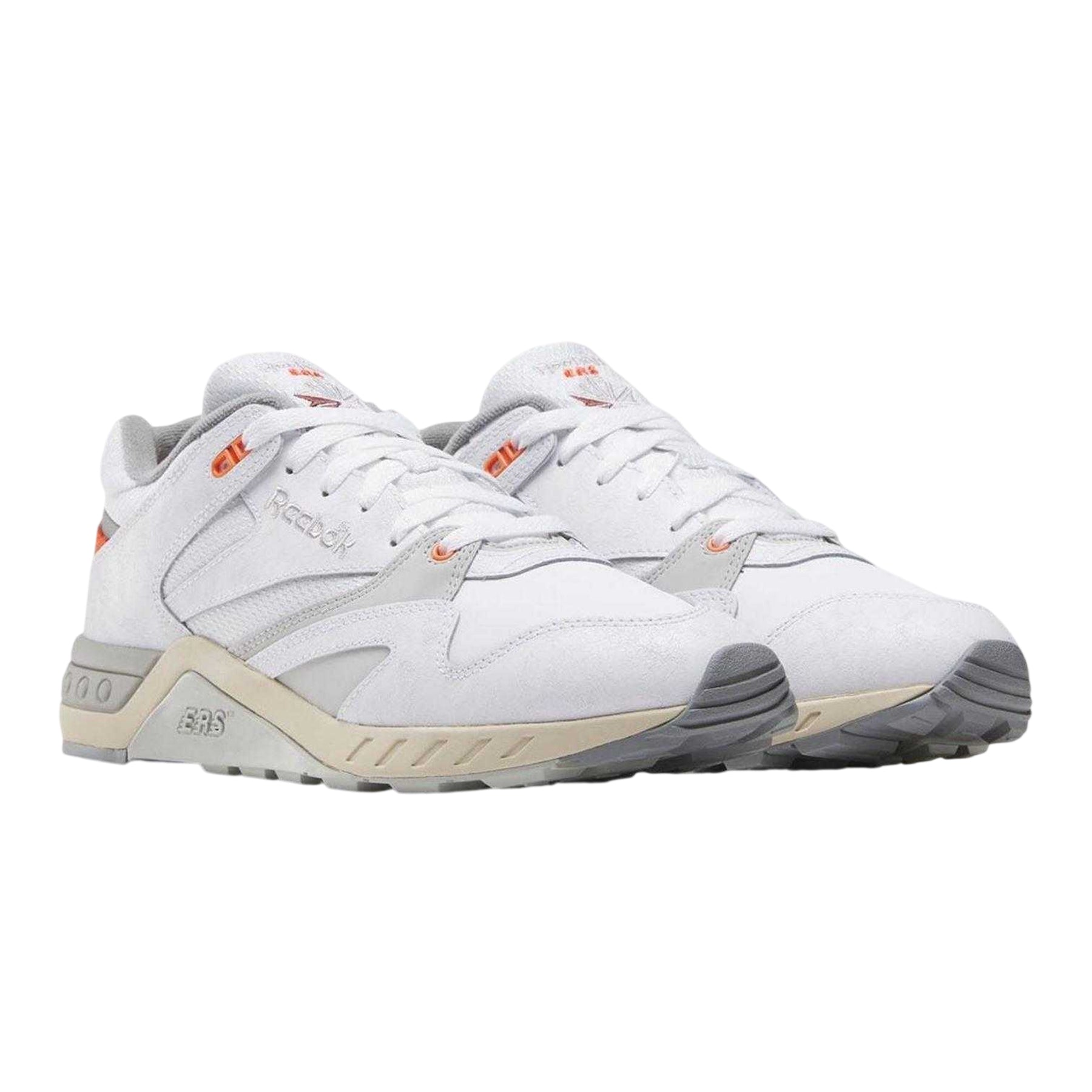 White-Grey - Front - Reebok Womens-Ladies 4000 Leather Trainers