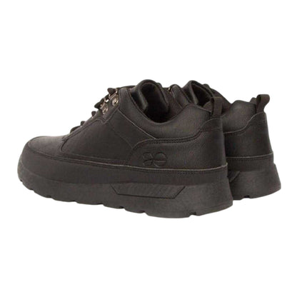Black - Back - Crosshatch Mens Banbury Logo Boots