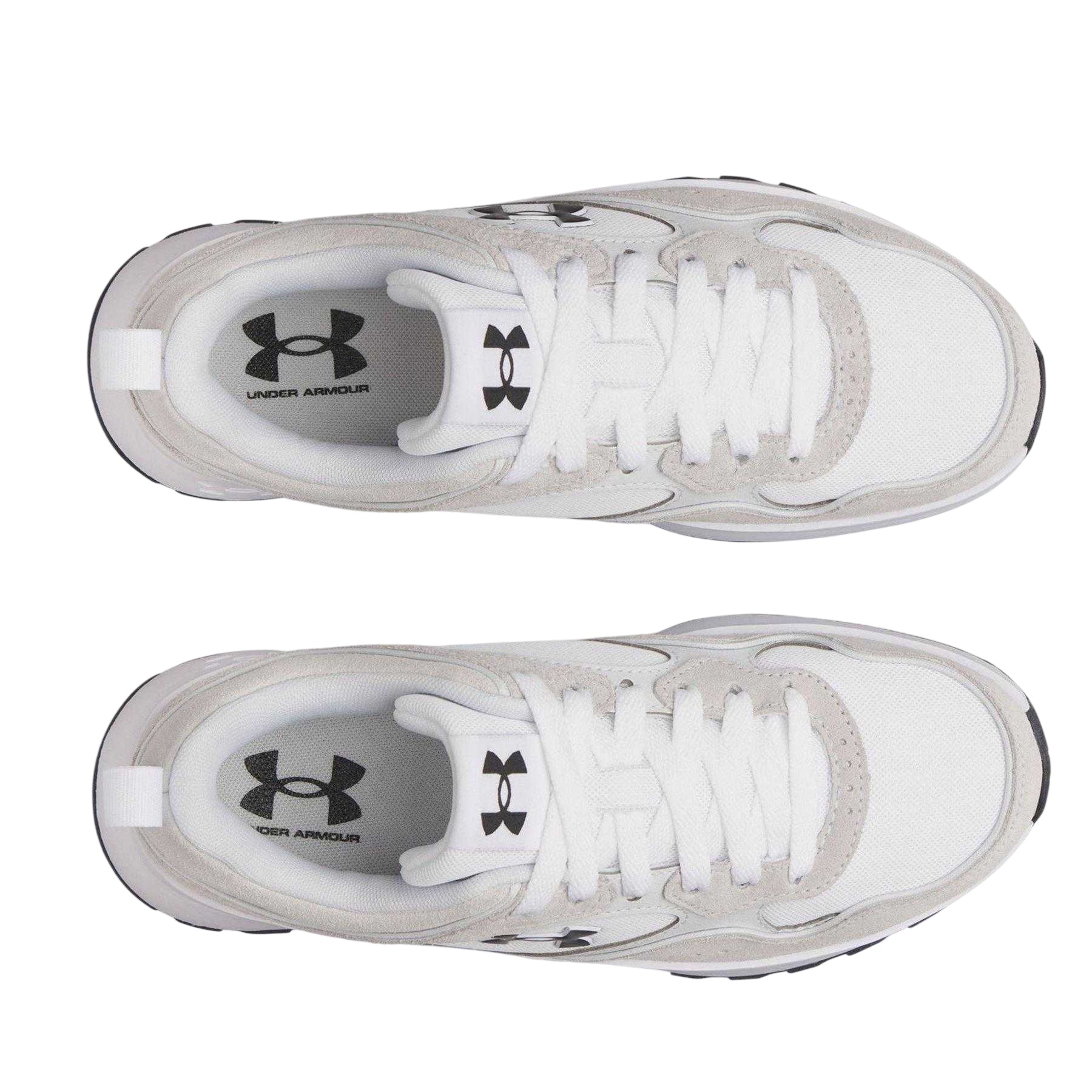 White-Grey-Black - Side - Under Armour Womens-Ladies Mirage Low Cut Trainers