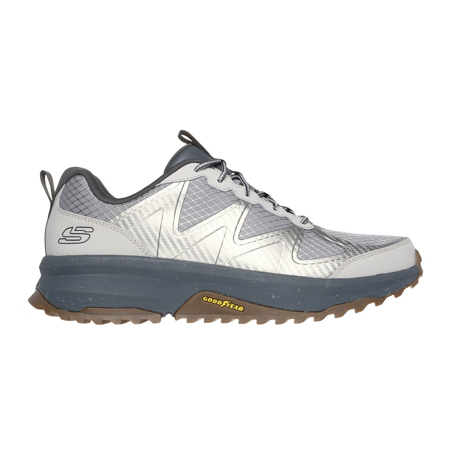 Grey - Side - Skechers Womens-Ladies Bionictrail Walking Shoes