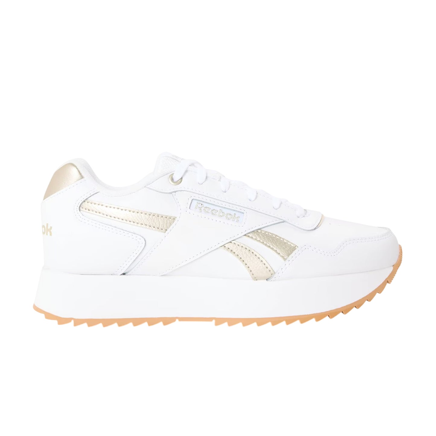 White-Sand - Front - Reebok Womens-Ladies Glide Ripple Mesh Flat Trainers