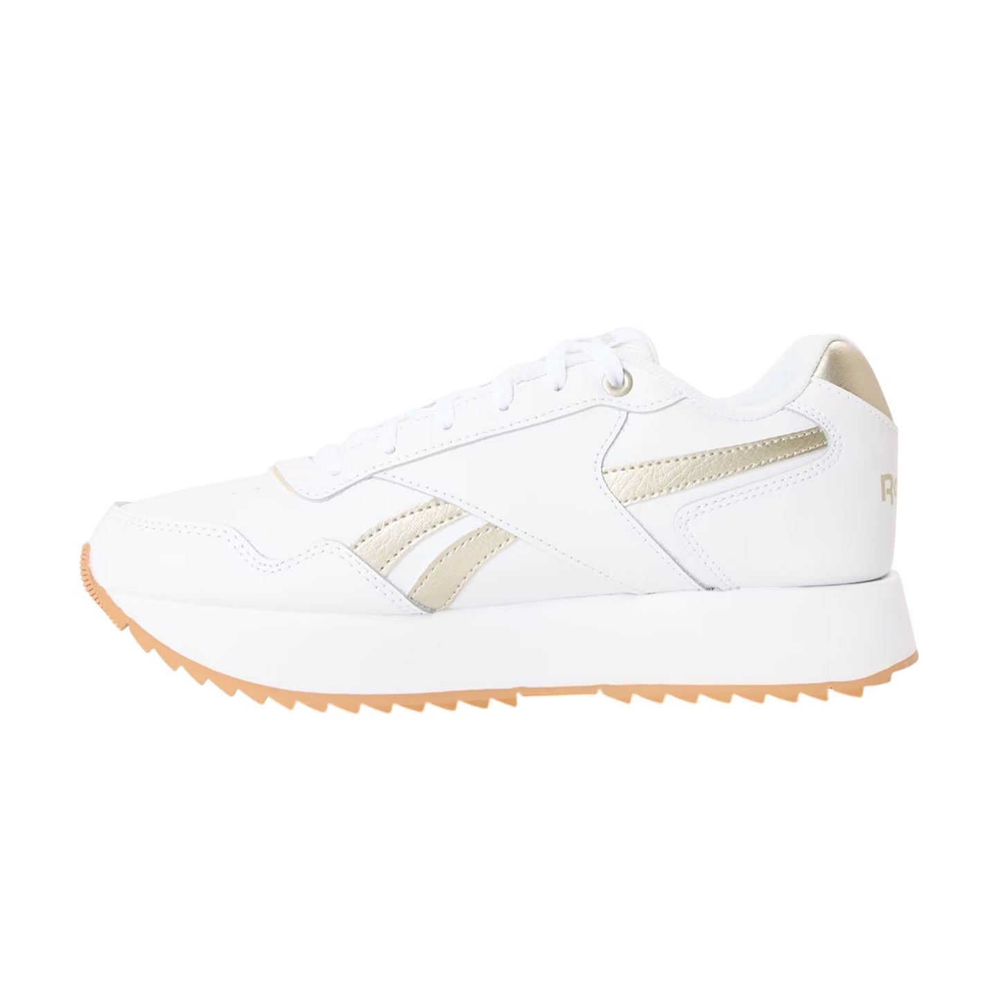 White-Sand - Back - Reebok Womens-Ladies Glide Ripple Mesh Flat Trainers