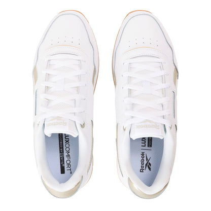 White-Sand - Side - Reebok Womens-Ladies Glide Ripple Mesh Flat Trainers