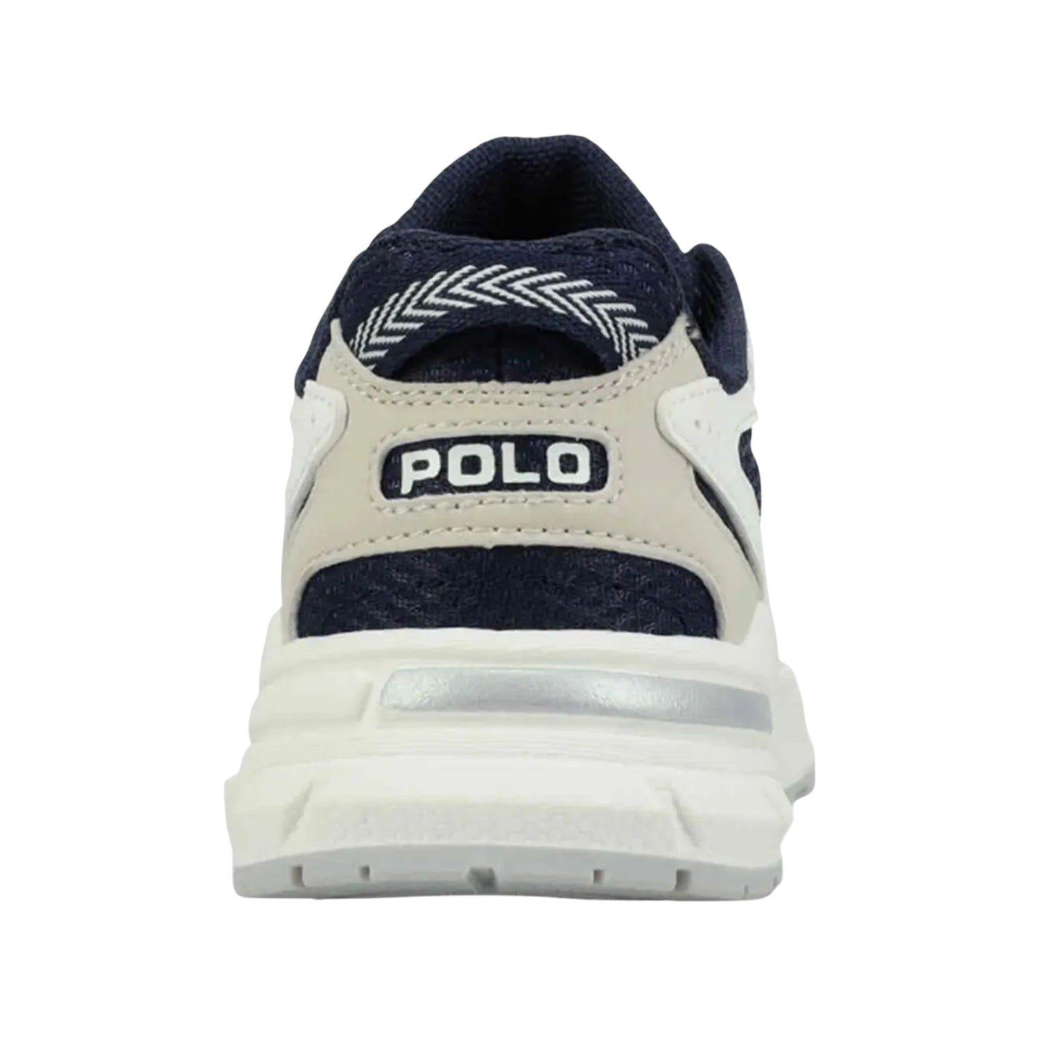 White-Navy - Back - Ralph Lauren Childrens-Kids Trackster 275 Lace Up Trainers