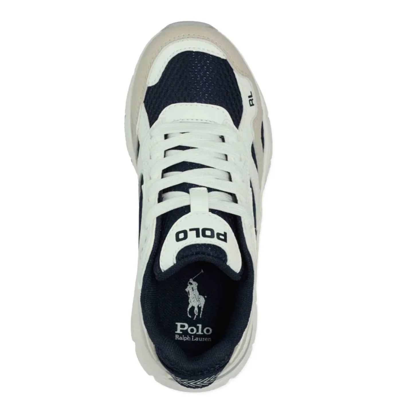 White-Navy - Lifestyle - Ralph Lauren Childrens-Kids Trackster 275 Lace Up Trainers