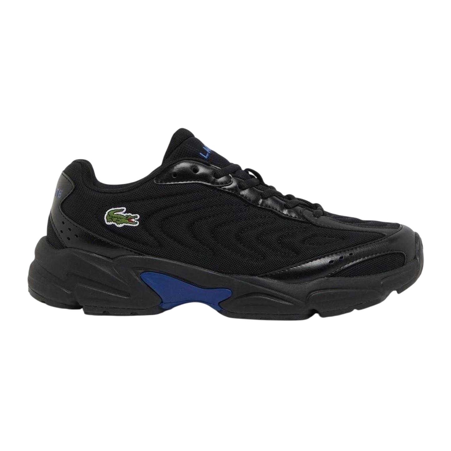 Black-Blue - Side - Lacoste Mens Storm 96 2K Chunky Sole Trainers