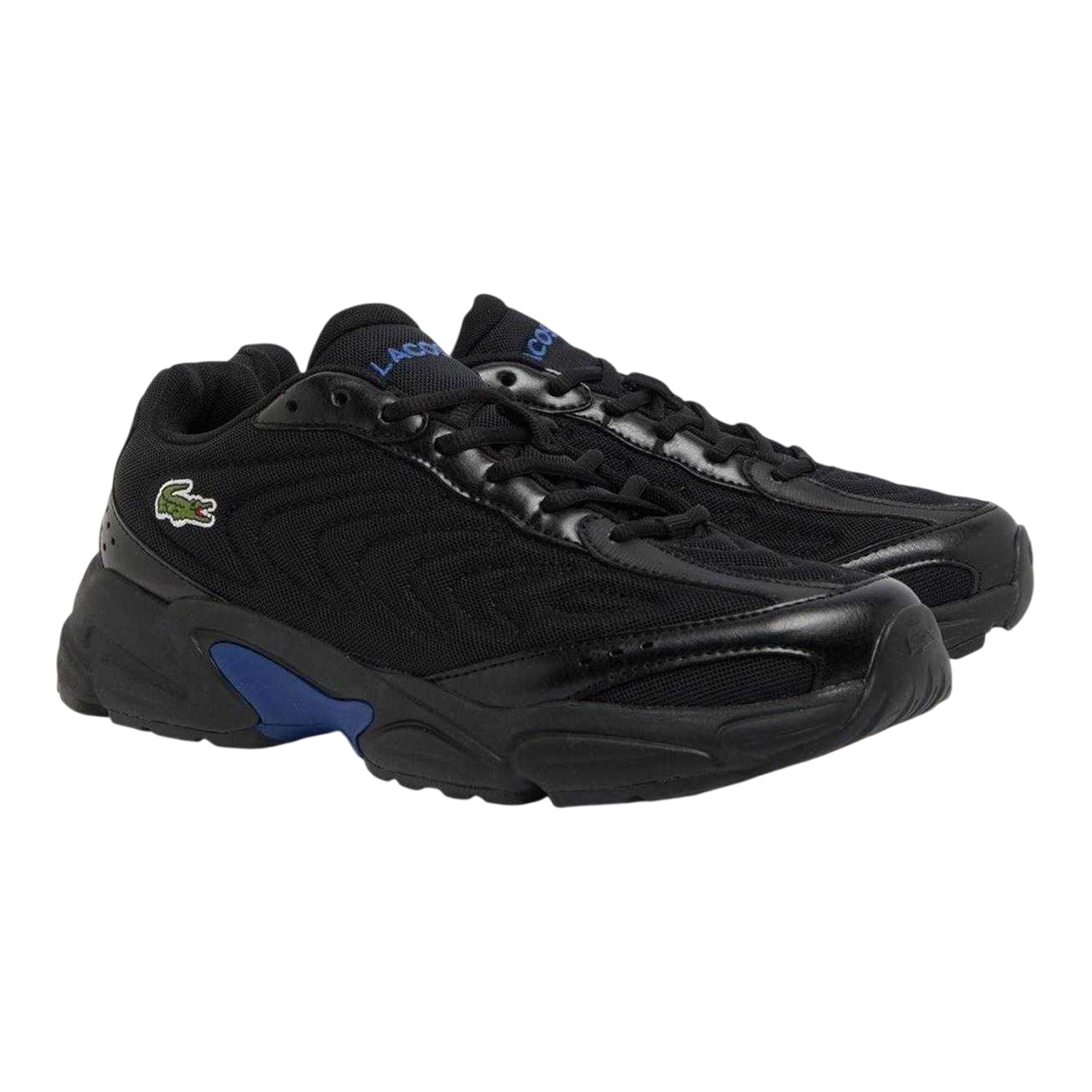 Black-Blue - Front - Lacoste Mens Storm 96 2K Chunky Sole Trainers
