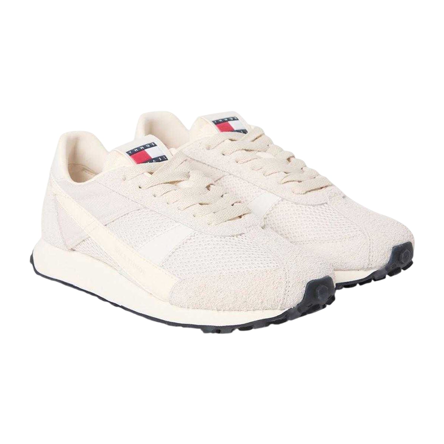 Calico - Front - Tommy Jeans Womens-Ladies Retro Suede Trainers