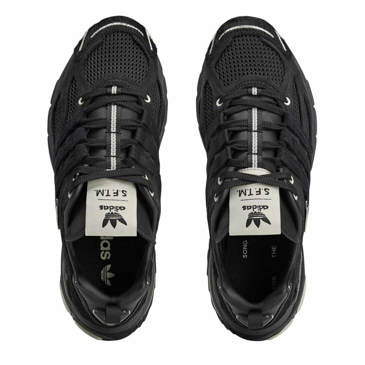 Black - Pack Shot - Adidas Mens Song For The Mute Leather Cushioned Trainers