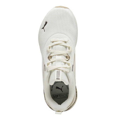 White - Side - Puma Womens-Ladies Animal Print Softride Shoes