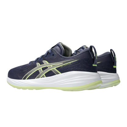 Indigo Fog-Total Fog - Back - Asics Childrens-Kids Cumulus 27 Gel Trainers