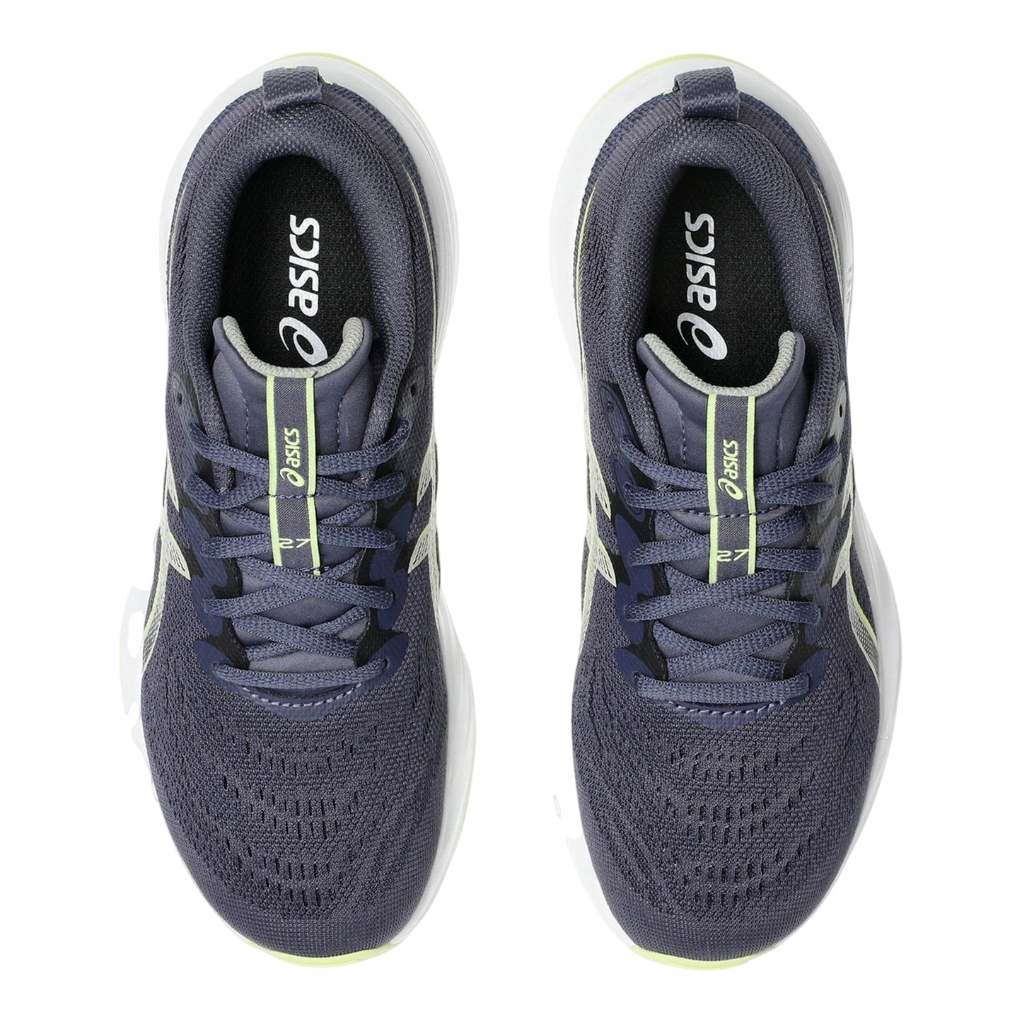 Indigo Fog-Total Fog - Side - Asics Childrens-Kids Cumulus 27 Gel Trainers