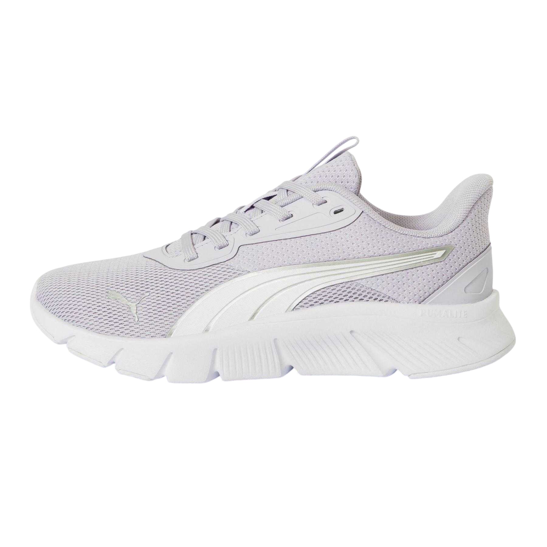 Lilac-White - Side - Puma Womens-Ladies Flex Focus Trainers