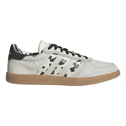 Off White - Lifestyle - Adidas Womens-Ladies Sleek Cow Print Leather Trainers