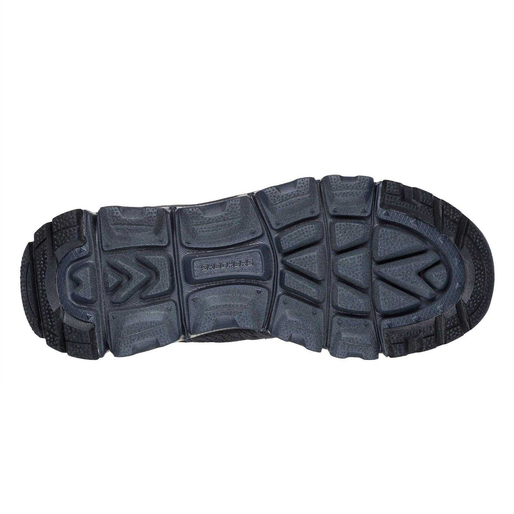 Charcoal-Black - Pack Shot - Skechers Womens-Ladies Hotmelt Lace Up Trainers