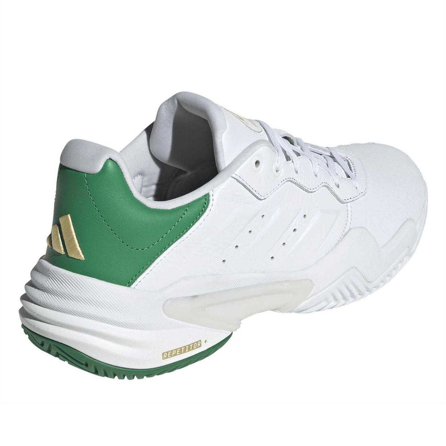Gold-White-Green - Back - Adidas Mens Barricade 13 Lace Up Trainers