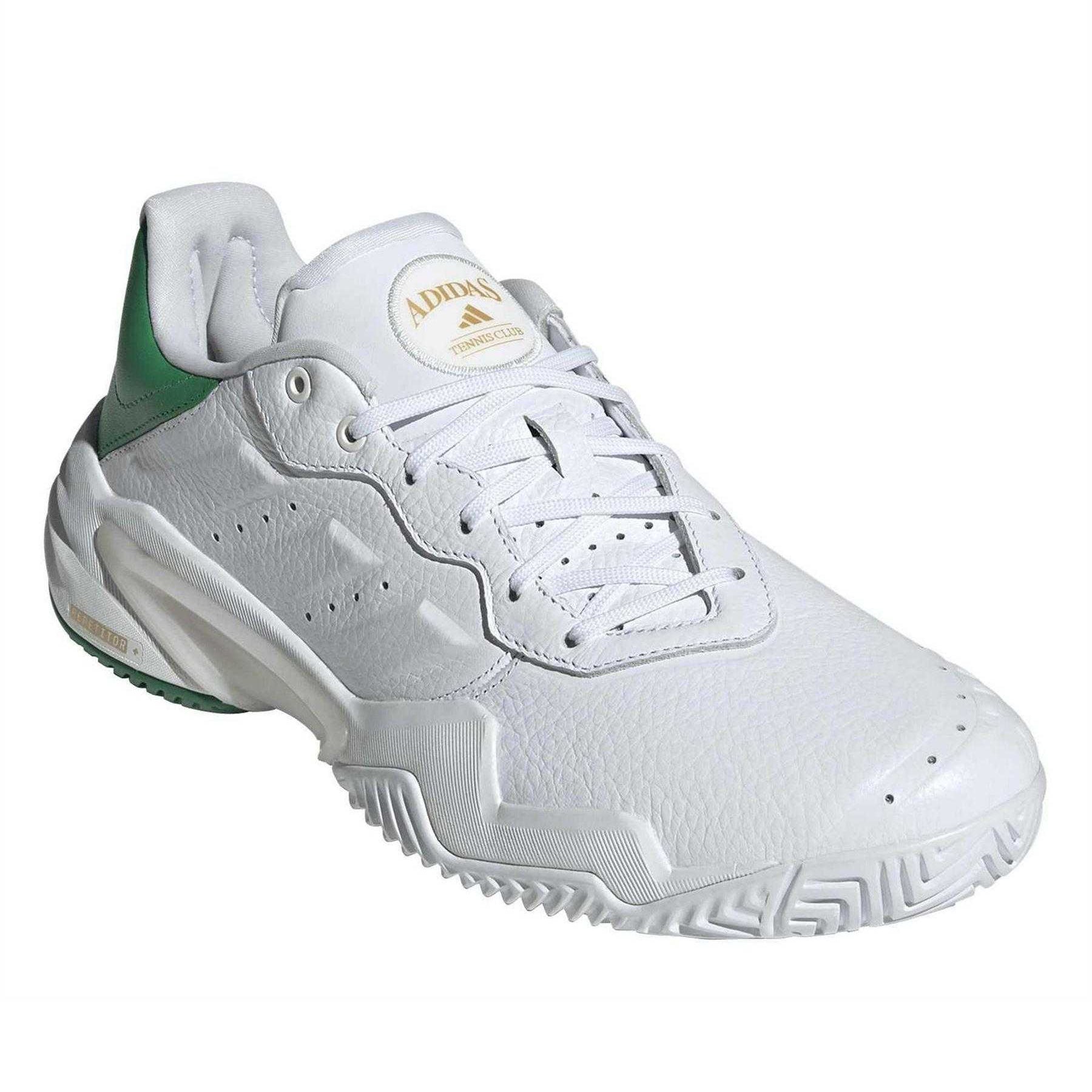 Gold-White-Green - Front - Adidas Mens Barricade 13 Lace Up Trainers