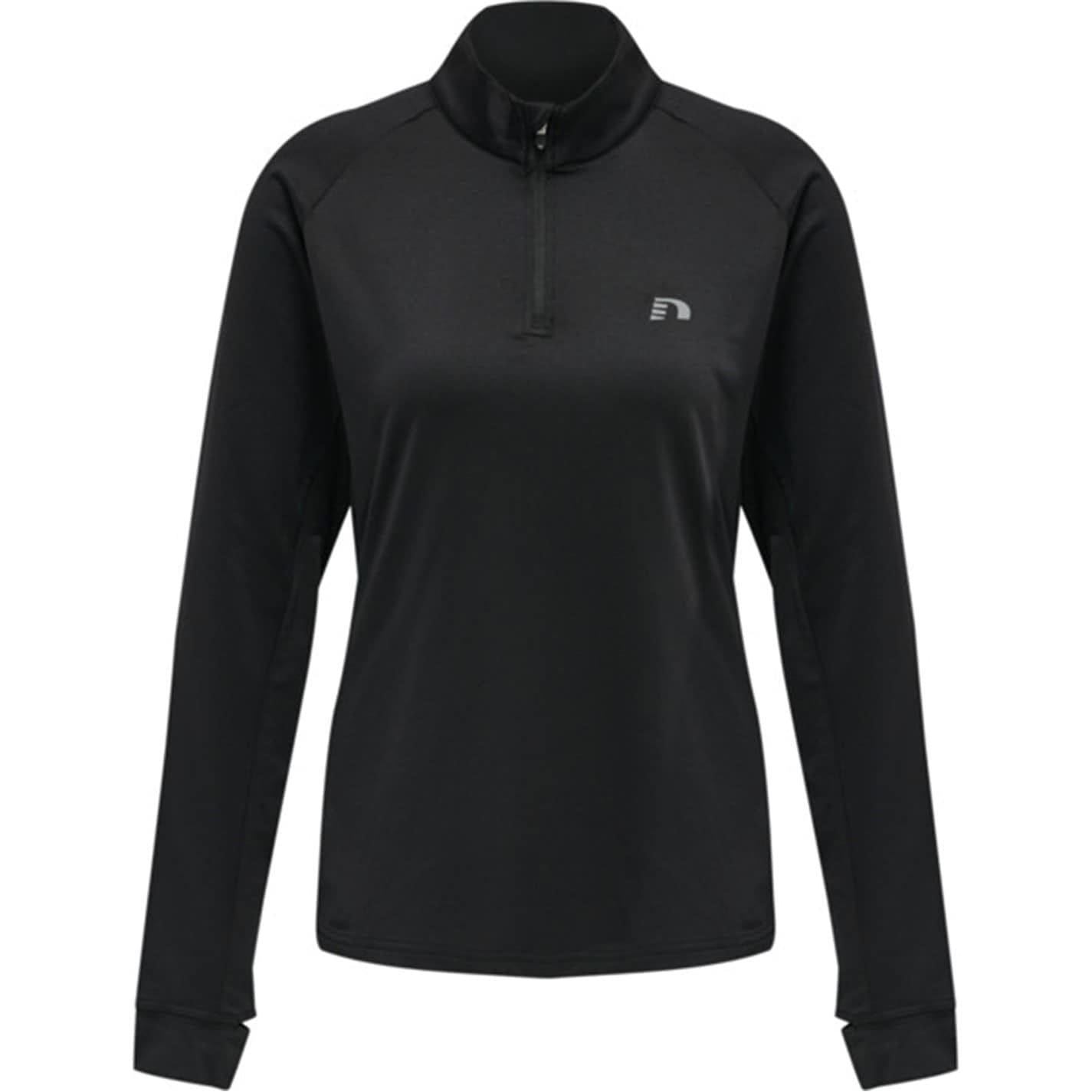 Black - Front - Newline Womens-Ladies Core Half Zip Track Top