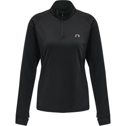 Black - Front - Newline Womens-Ladies Core Half Zip Track Top
