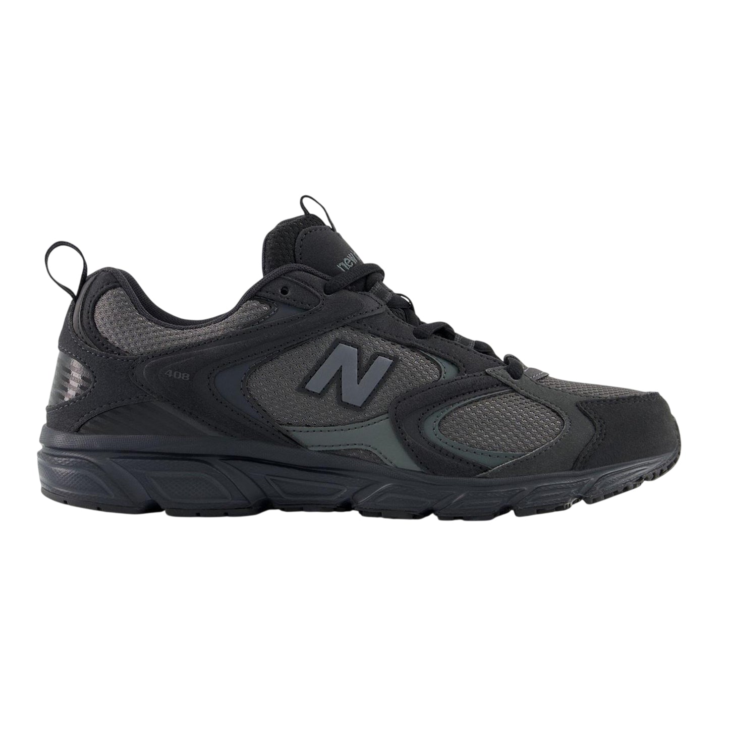 Black-Grey - Front - New Balance Mens 408 V1 Low Cut Trainers