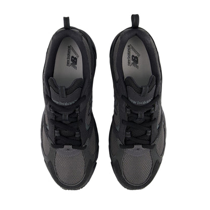 Black-Grey - Side - New Balance Mens 408 V1 Low Cut Trainers