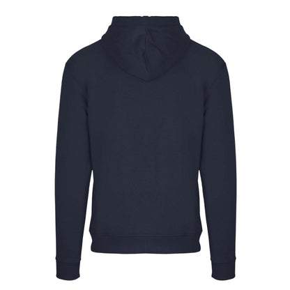 Navy - Back - Aquascutum Mens Logo Hoodie
