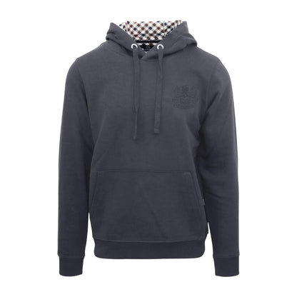 Antracite - Front - Aquascutum Mens Logo Hoodie