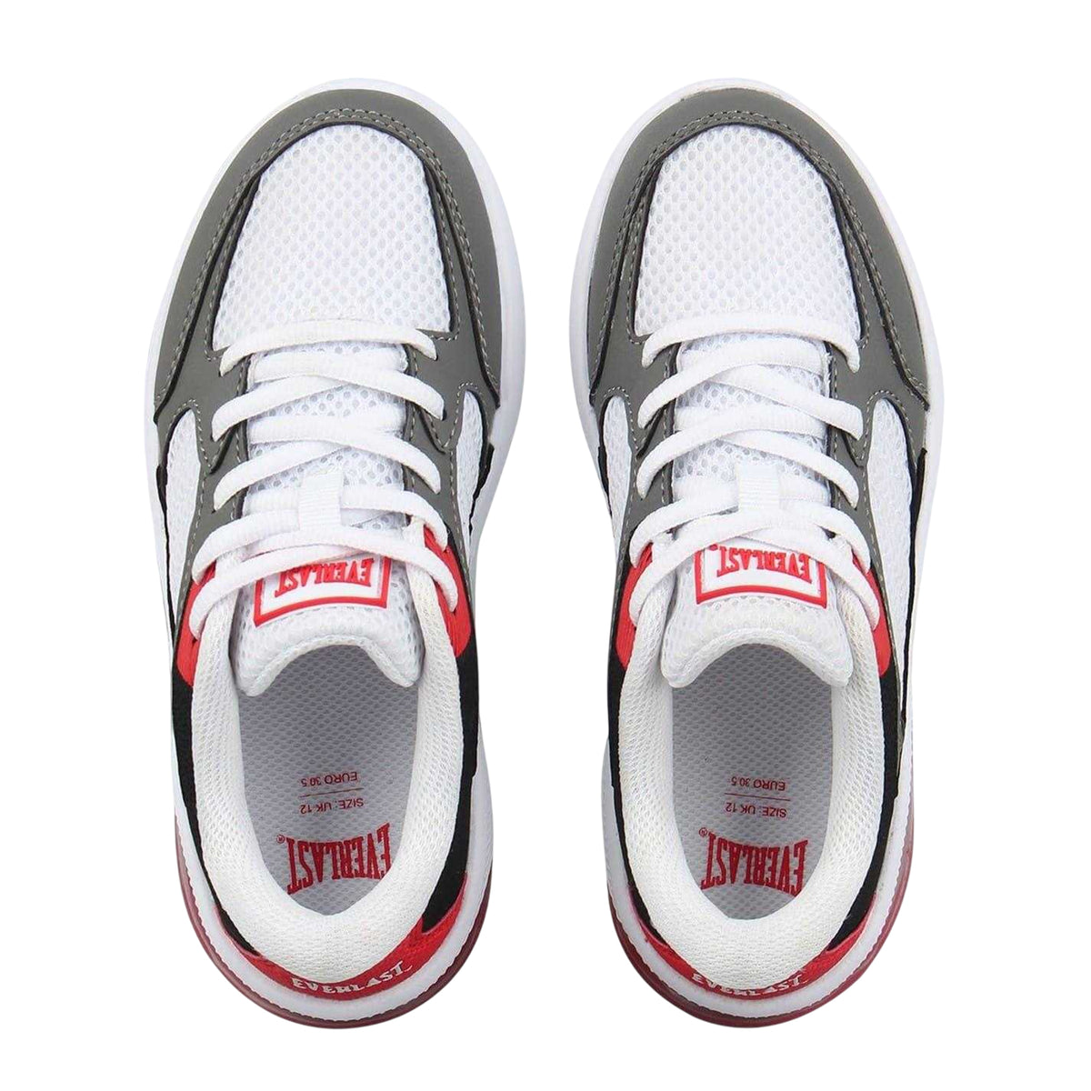 White-Red - Side - Everlast Childrens-Kids Assist Low Trainers
