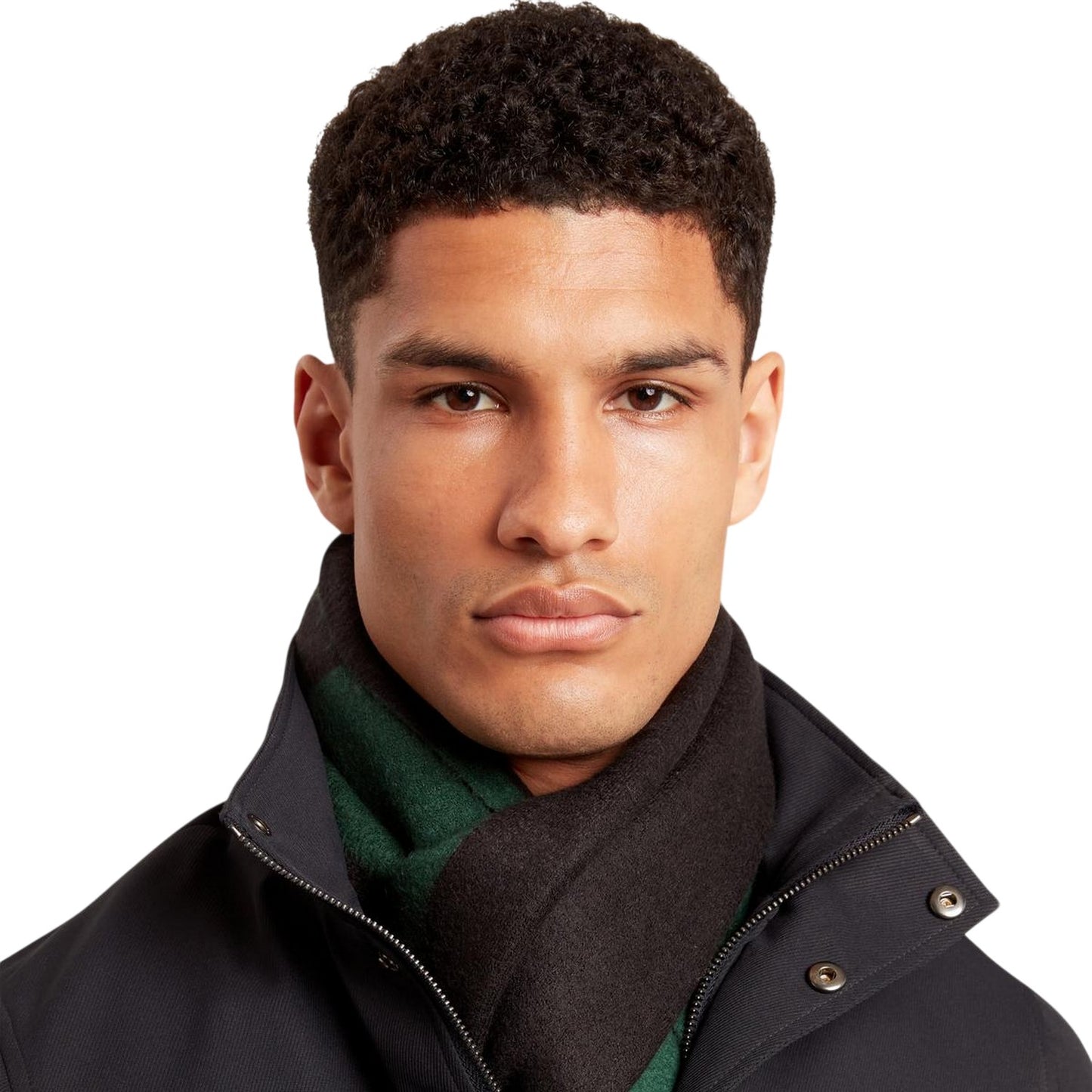 Dark Green - Back - Ted Baker Lettering Knitted Reversible Scarf