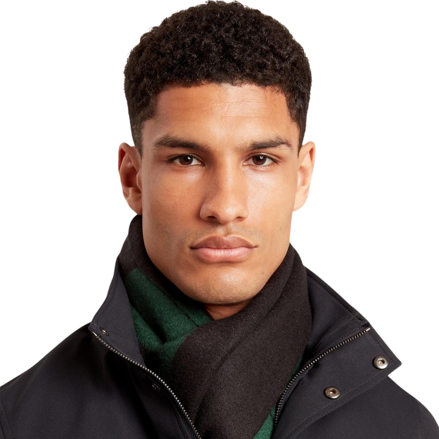 Dark Green - Back - Ted Baker Lettering Knitted Reversible Scarf