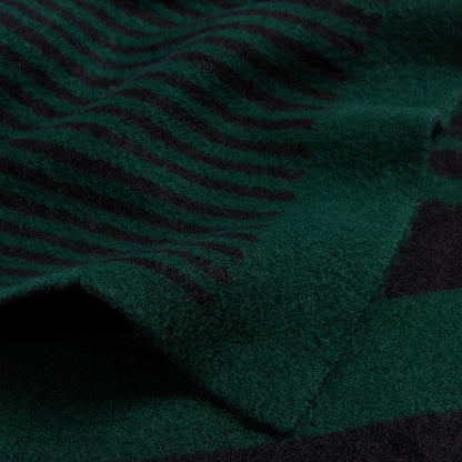 Dark Green - Side - Ted Baker Lettering Knitted Reversible Scarf