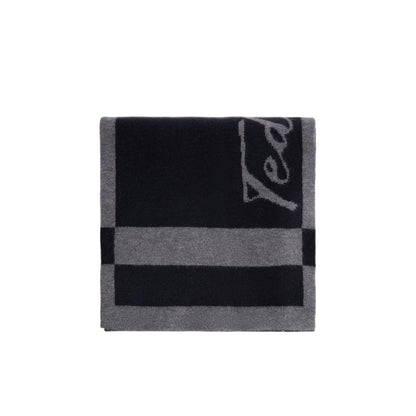 Grey - Front - Ted Baker Lettering Knitted Reversible Scarf