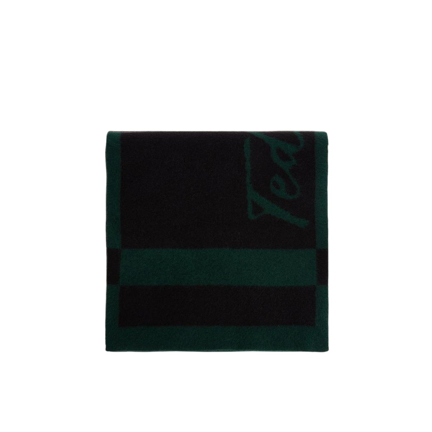 Dark Green - Front - Ted Baker Lettering Knitted Reversible Scarf