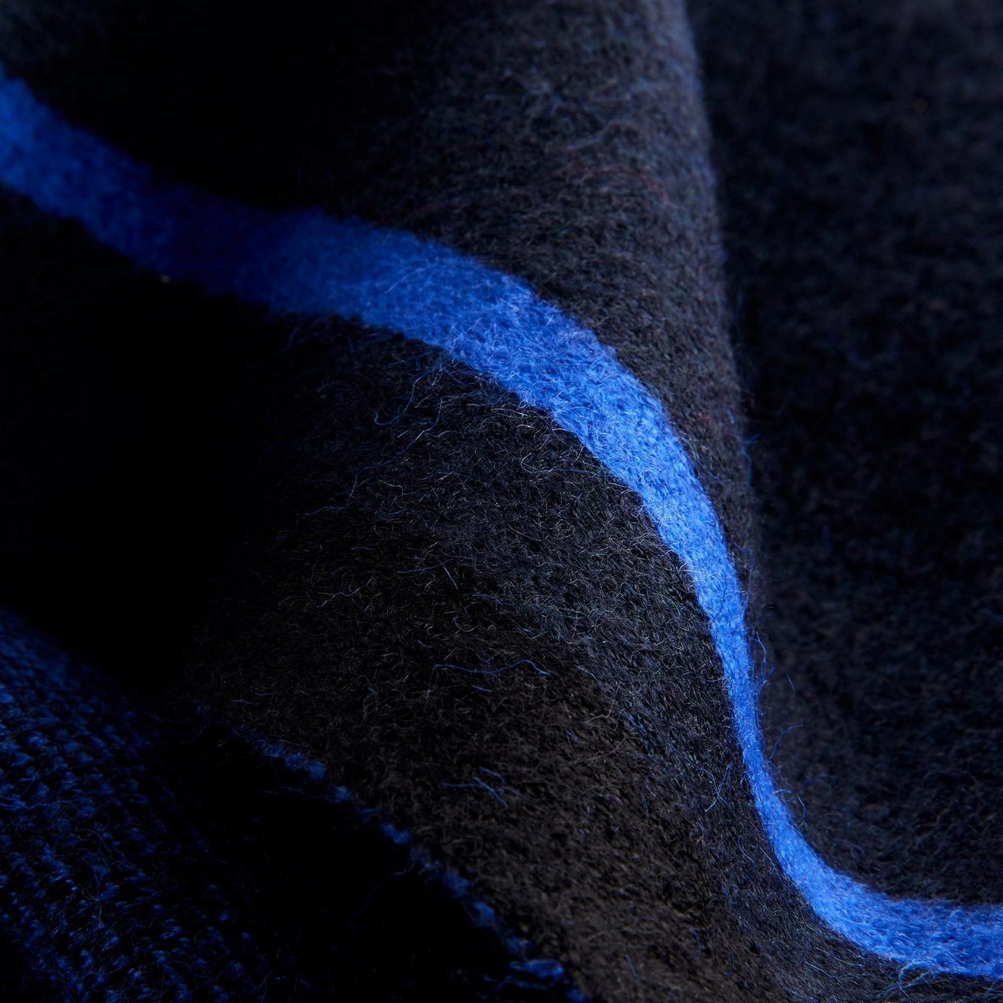 Navy - Side - Ted Baker Kierans Stripe Detail Winter Scarf