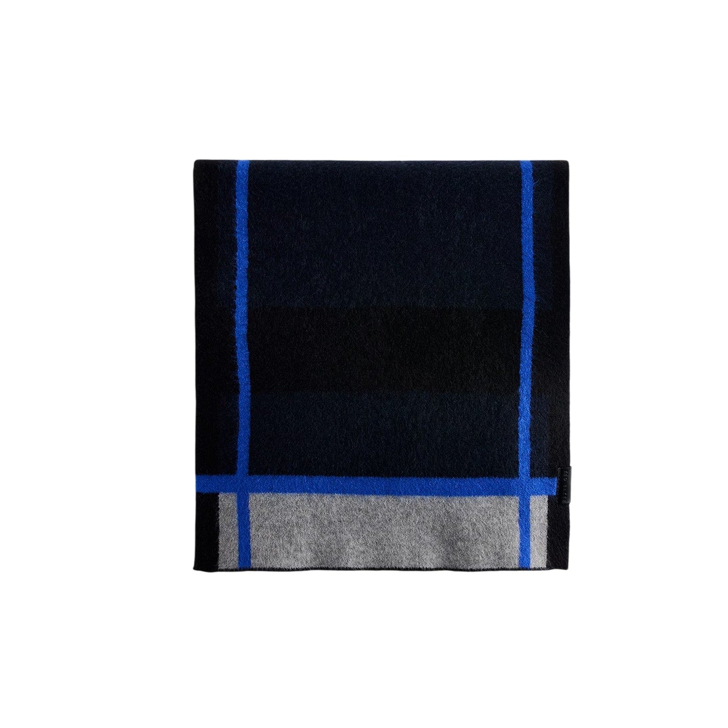 Navy - Front - Ted Baker Kierans Stripe Detail Winter Scarf