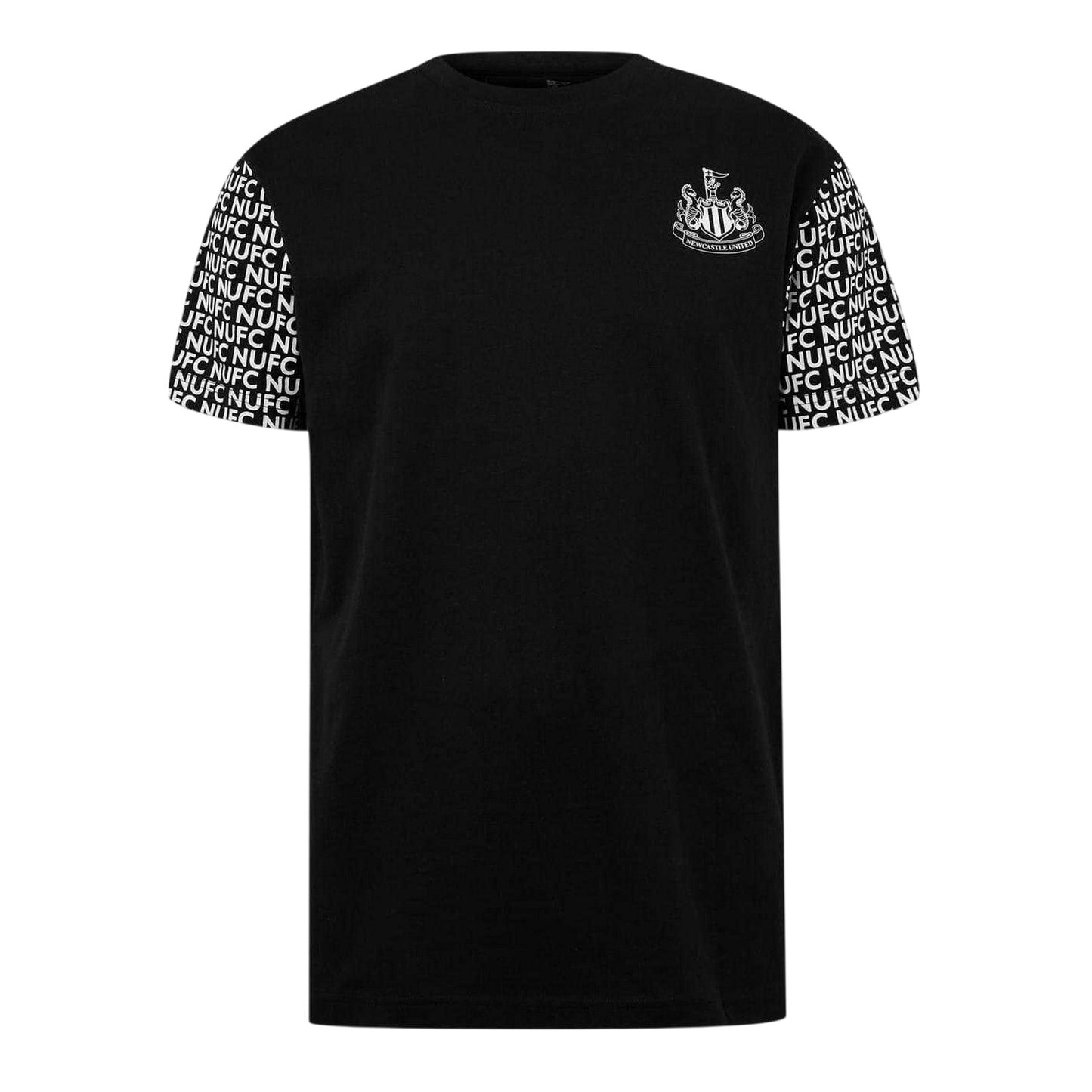Black - Front - Source Lab Mens Newcastle United FC T-Shirt