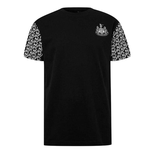 Black - Front - Source Lab Mens Newcastle United FC T-Shirt