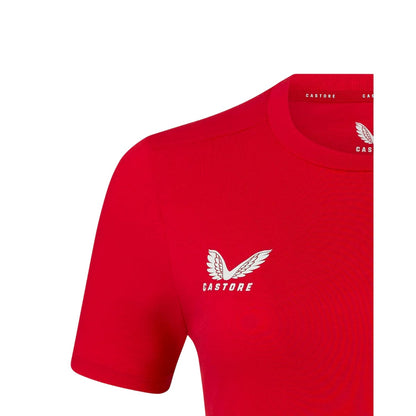 True Red - Side - Castore Womens-Ladies Logo T-Shirt