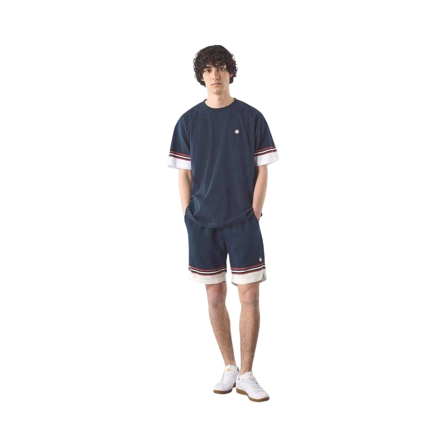 Navy - Side - Pretty Green Mens Valencia T-Shirt