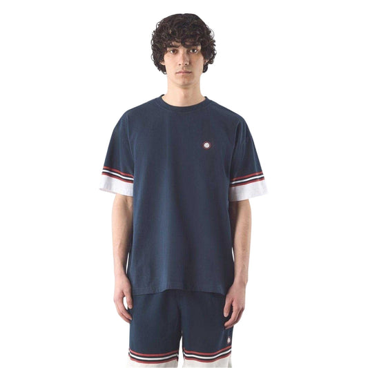 Navy - Front - Pretty Green Mens Valencia T-Shirt