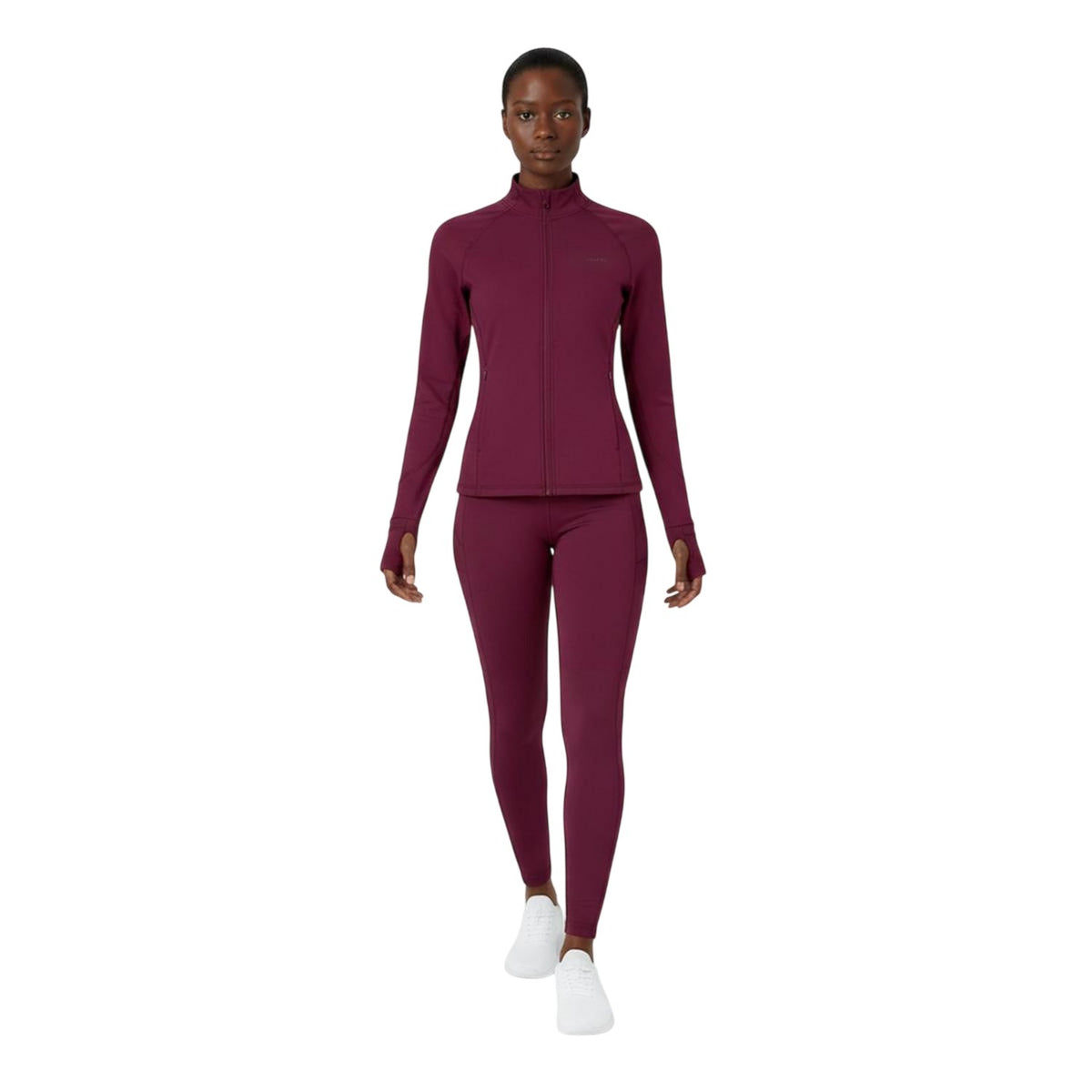 Dark Cherry - Side - USA Pro Womens-Ladies Core Fitness Track Top