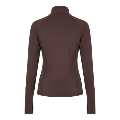 Espresso - Back - USA Pro Womens-Ladies Core Fitness Track Top